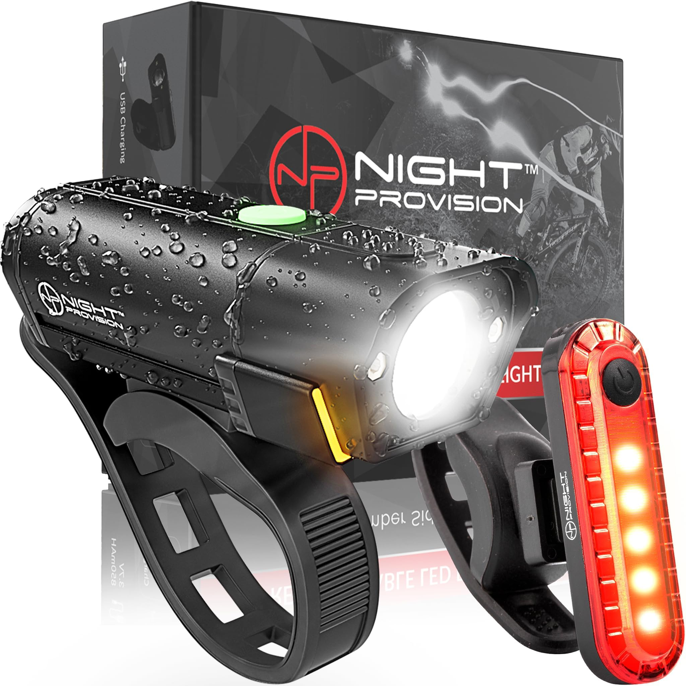 Bike Light Front+Rear Set High 500 lumens product photo