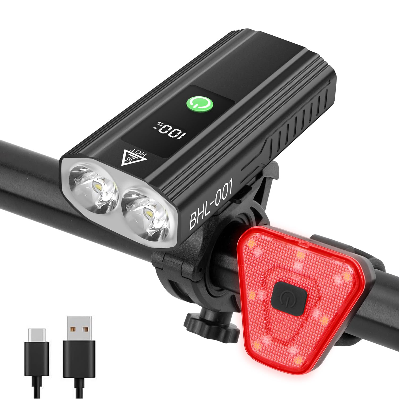 Bike Light Front+Rear Set High 500 lumens product photo